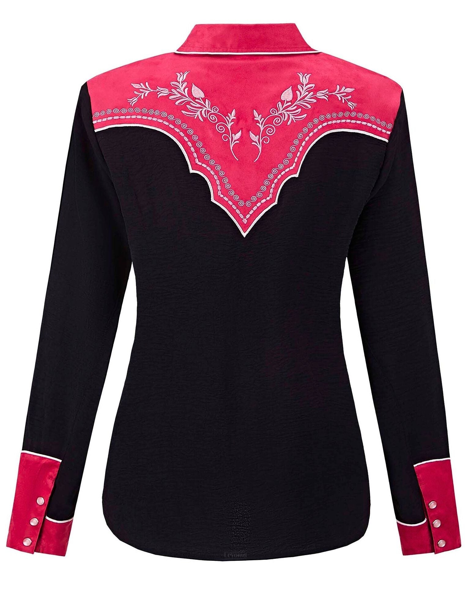 Women's Prairie Sunset Embroidered Western Pearl Snap Shirt