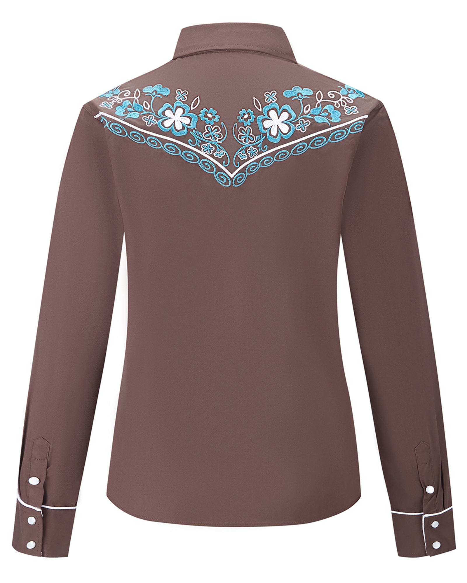 Women's Spring Bloom Embroidered Western Pearl Snap Shirt
