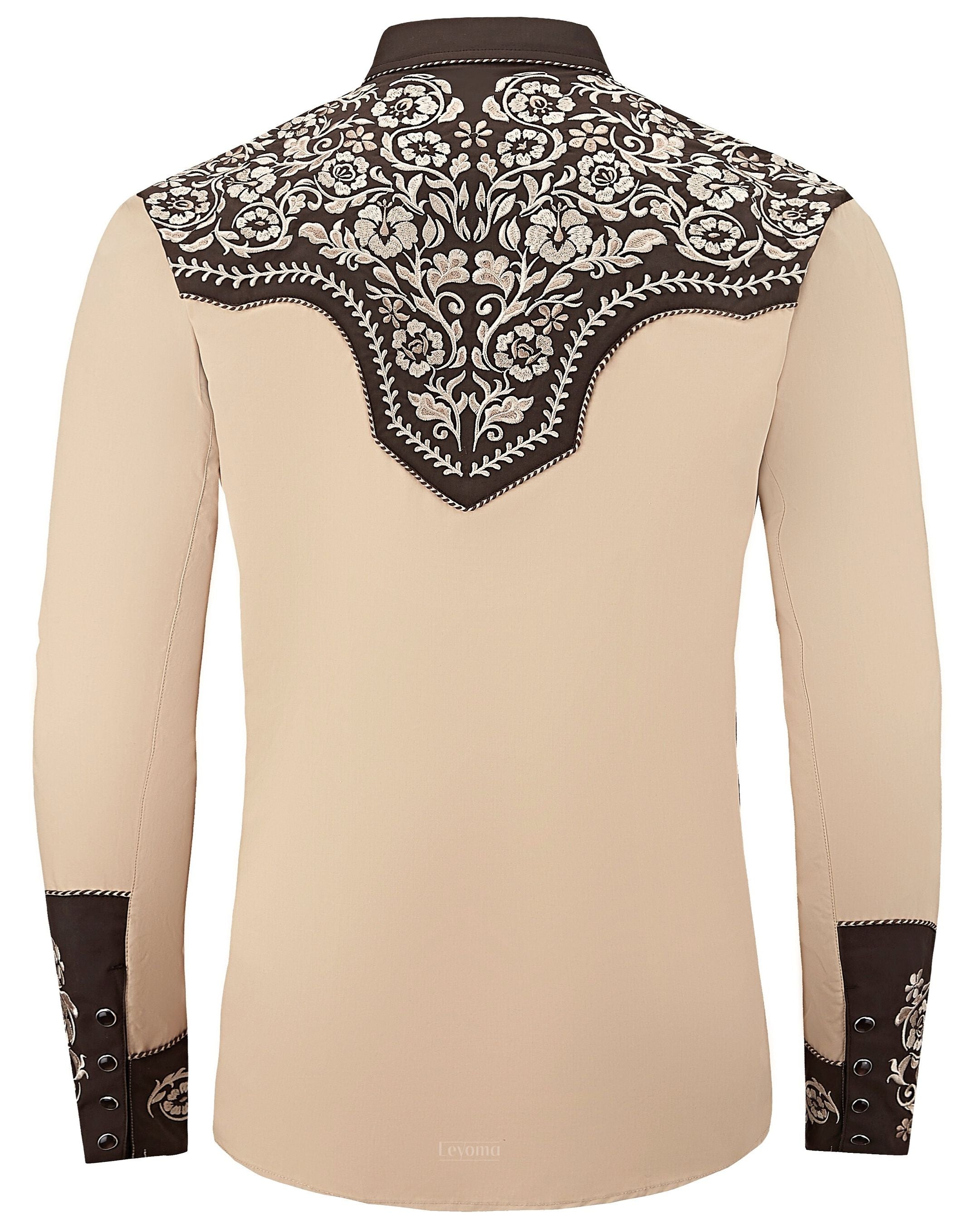 The Badlands Men's Embroidered Western Pearl Snap Shirt