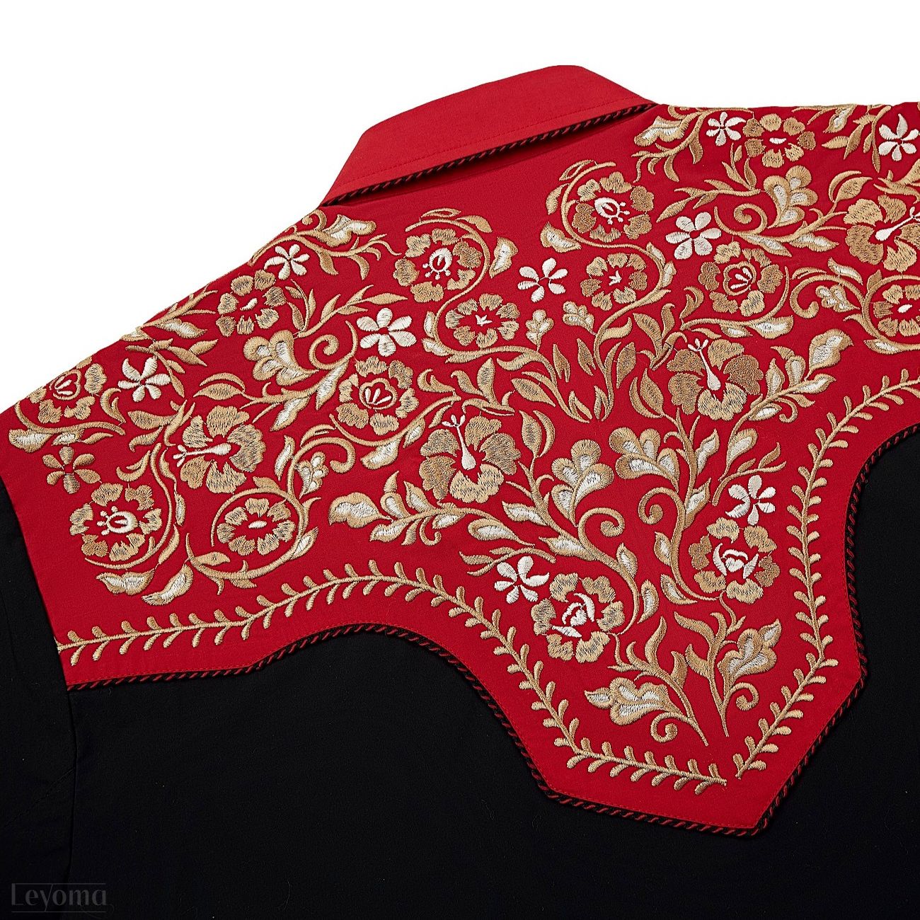 The Inferno Men's Embroidered Western Pearl Snap Shirt