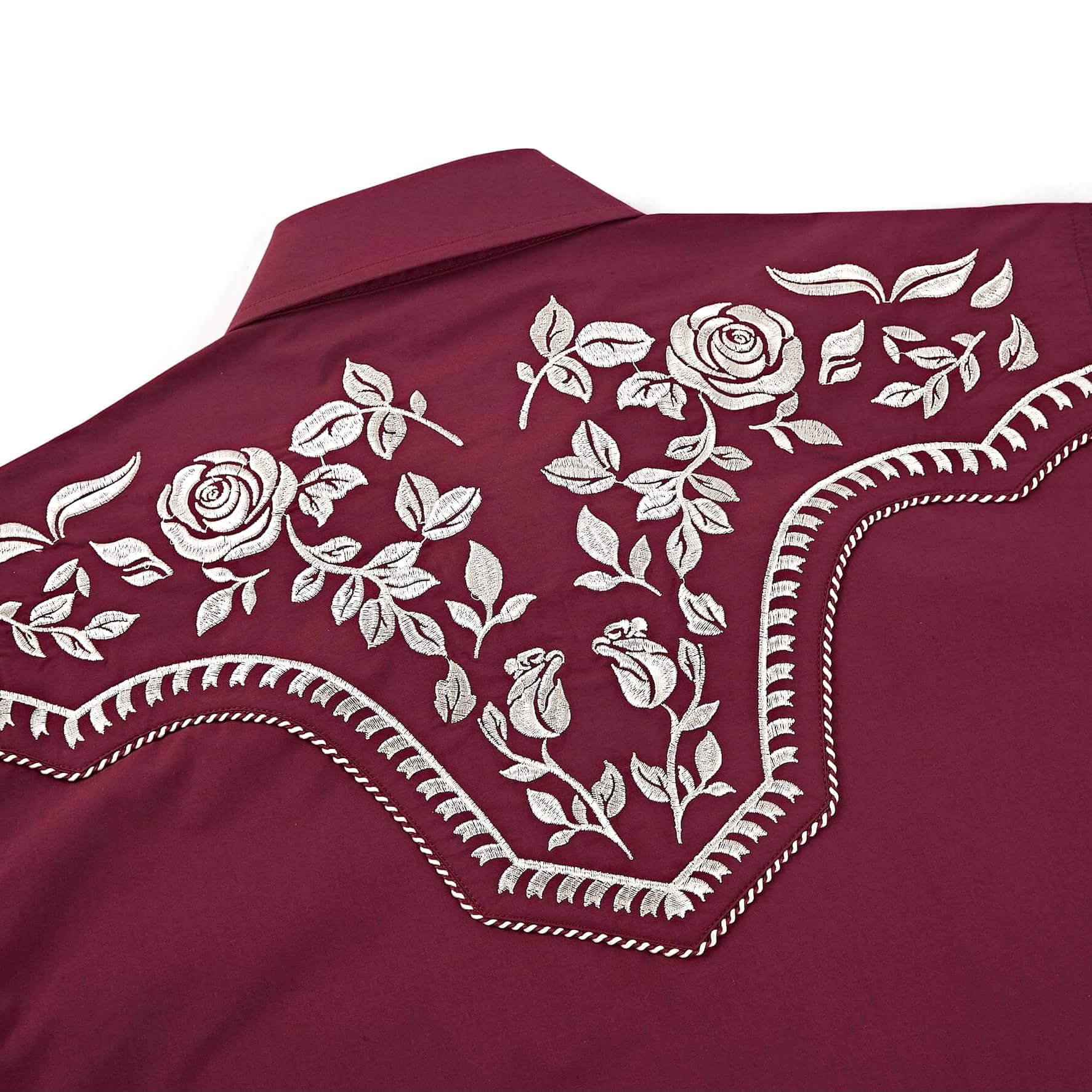 County Sheriff Men's Embroidered Western Pearl Snap Shirt