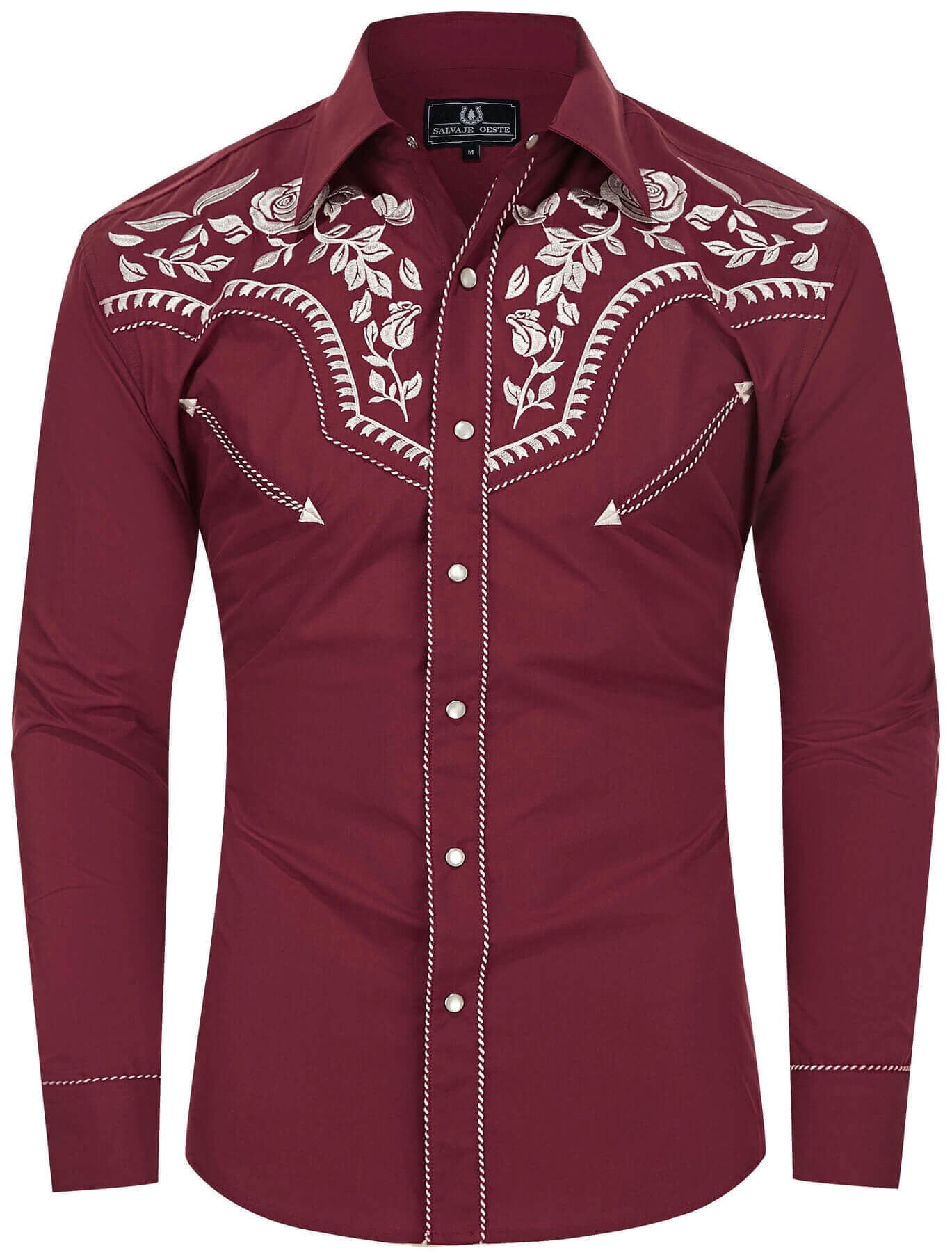 County Sheriff Men's Embroidered Western Pearl Snap Shirt