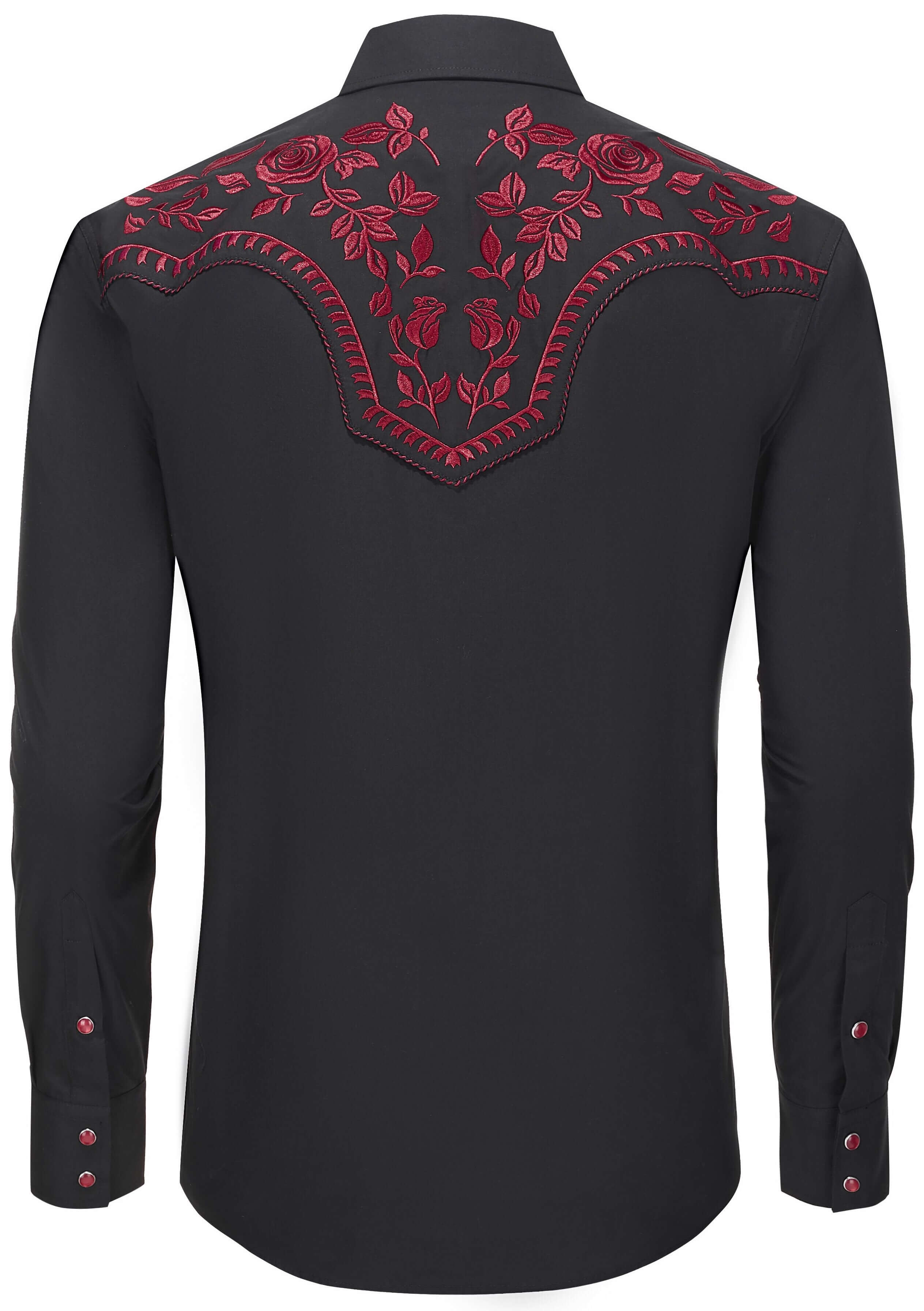 Gran Valor Men's Embroidered Western Pearl Snap Shirt