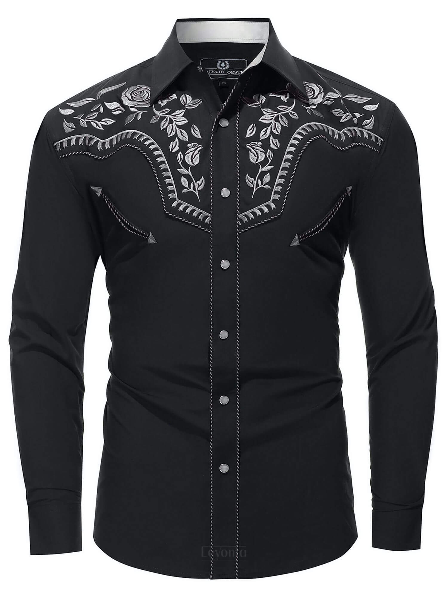 Prairie Wind Men's Embroidered Western Pearl Snap Shirt