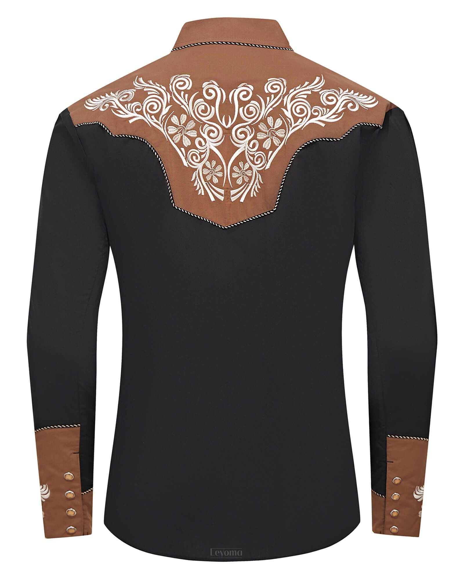 Thunder Rustler Men's Embroidered Western Pearl Snap Shirt