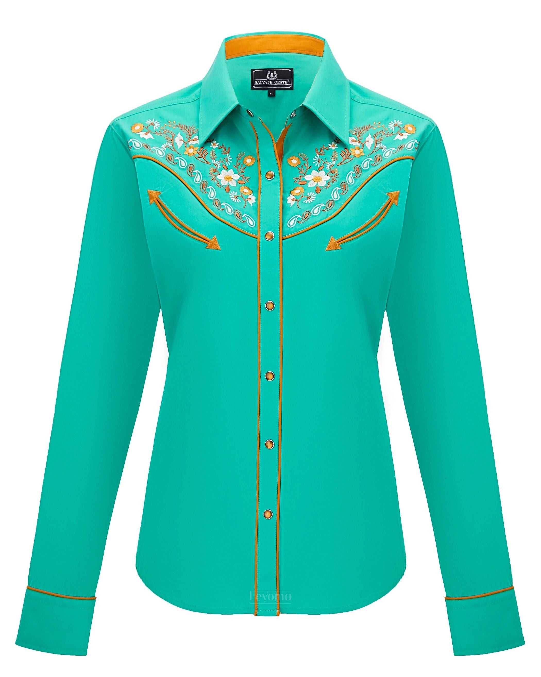 Women's Summer Meadows Embroidered Western Pearl Snap Shirt