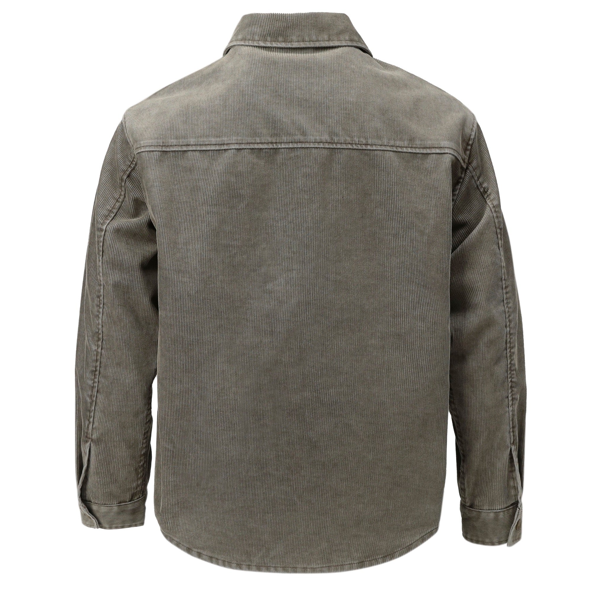 Men's Garrett Green Long Sleeve Corduroy Button Up Overshirt