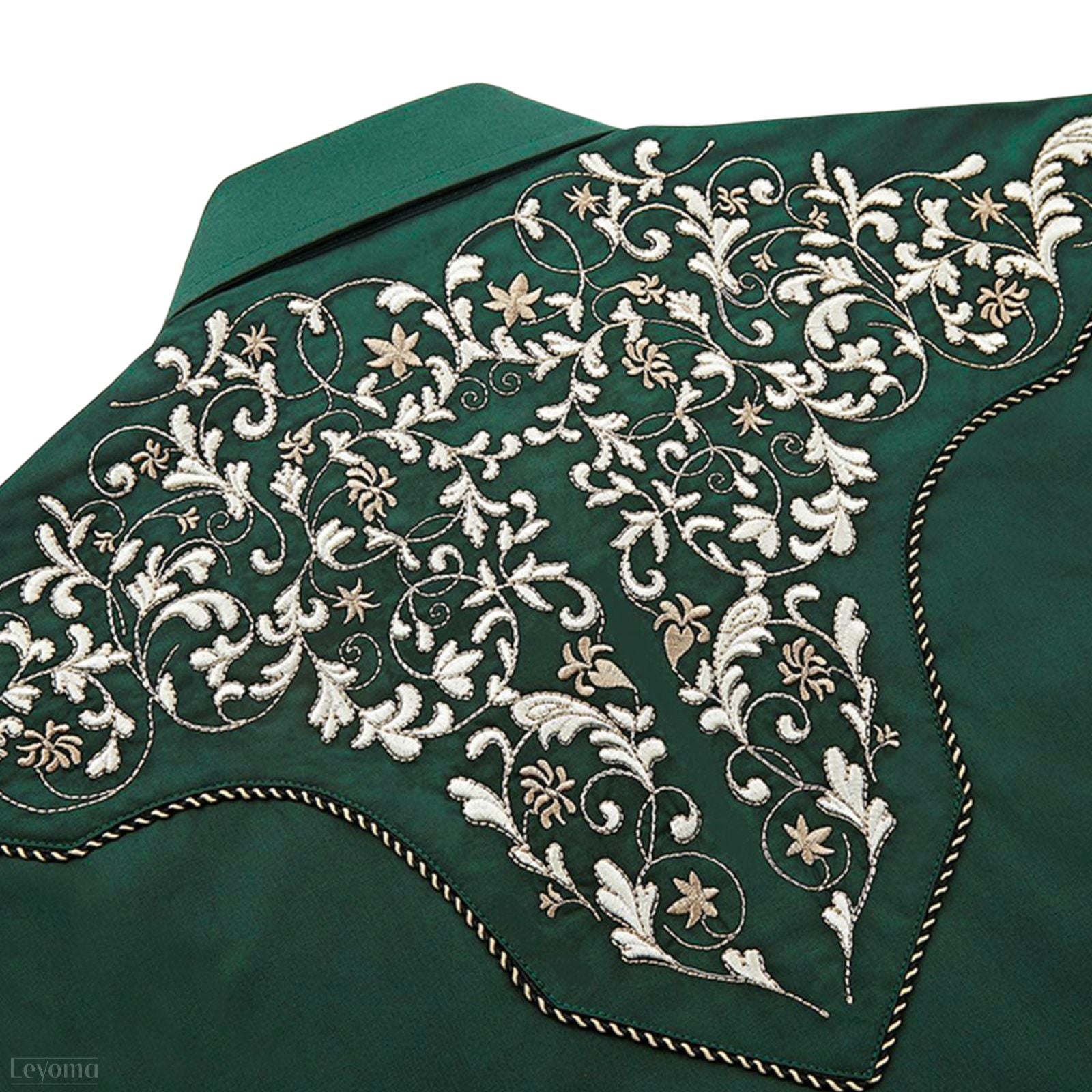 Natures Vista Men's Embroidered Western Pearl Snap Shirt