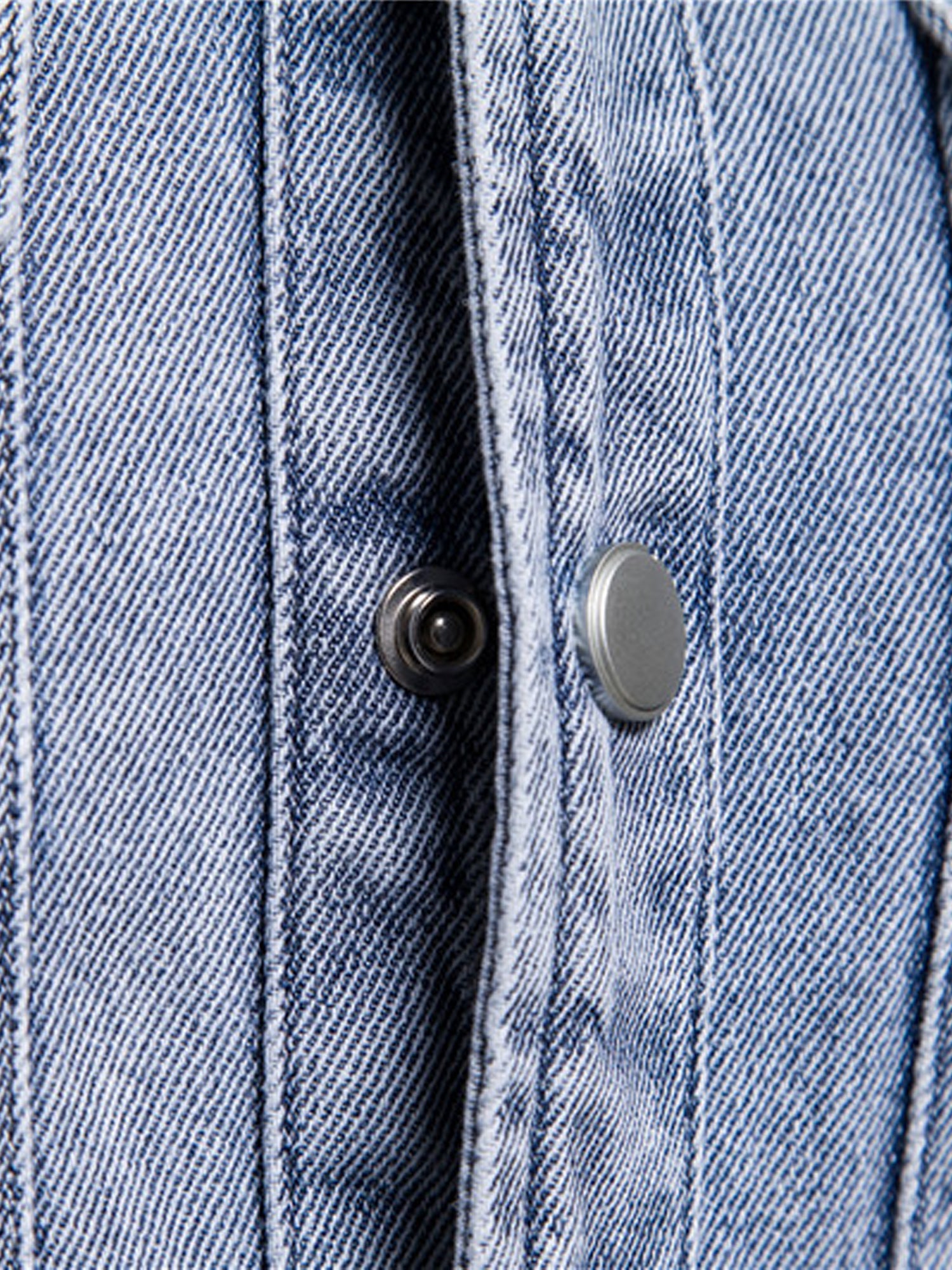 Men's Derek Denim Long Sleeve Double-Breasted Button Up Shirt