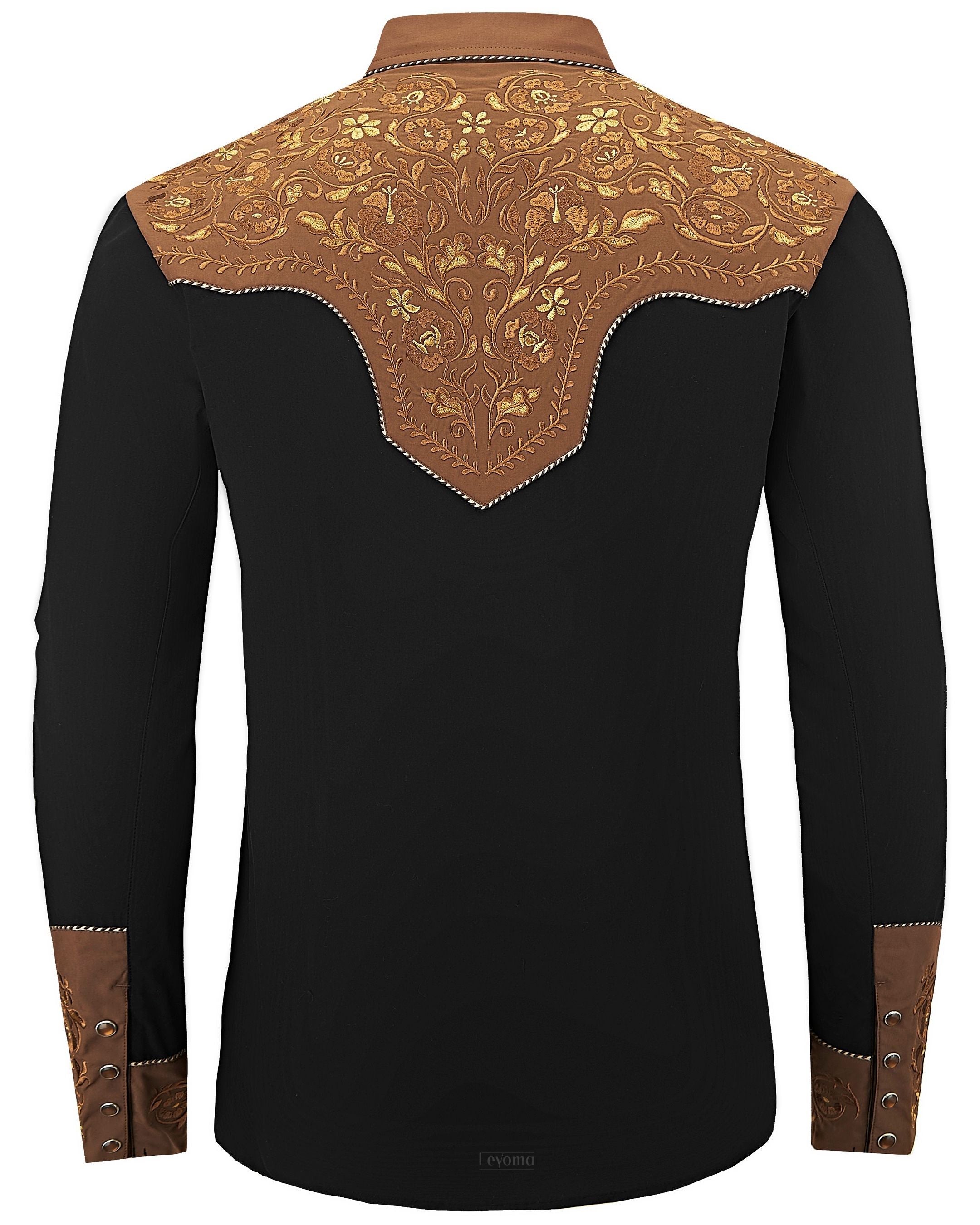 Wanted Outlaw Men's Embroidered Western Pearl Snap Shirt