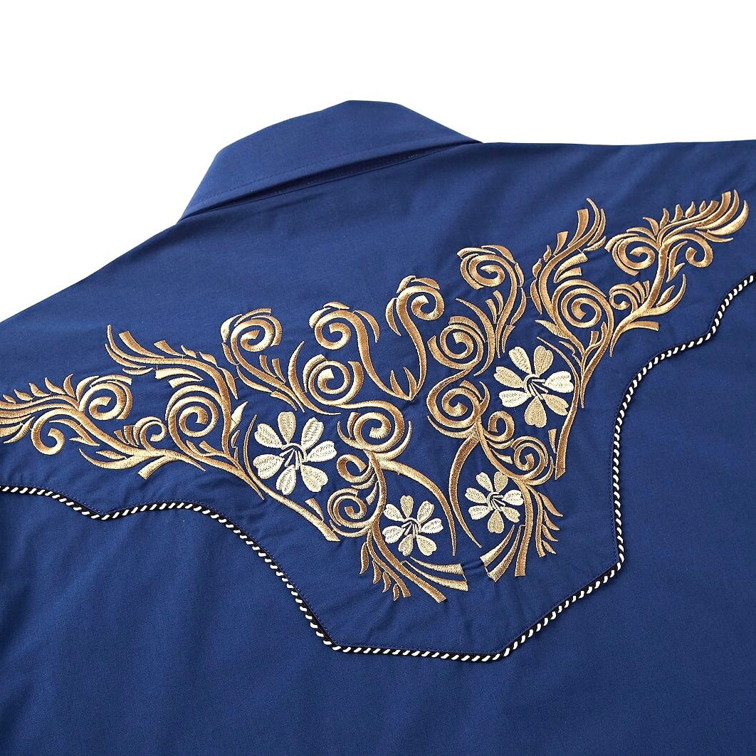 Desert Mirage Men's Embroidered Western Pearl Snap Shirt