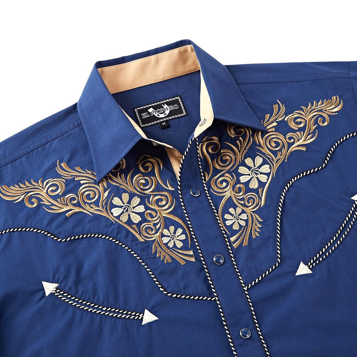 Desert Mirage Men's Embroidered Western Pearl Snap Shirt