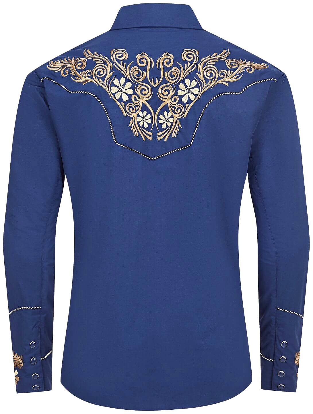 Desert Mirage Men's Embroidered Western Pearl Snap Shirt