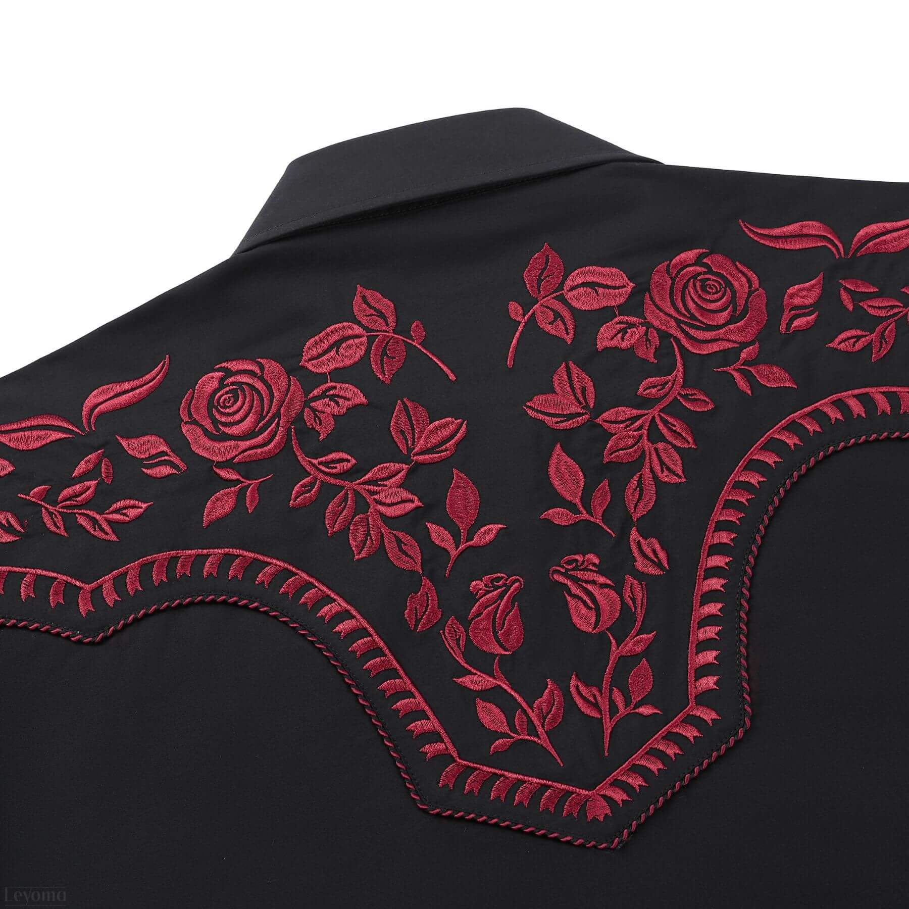 Gran Valor Men's Embroidered Western Pearl Snap Shirt