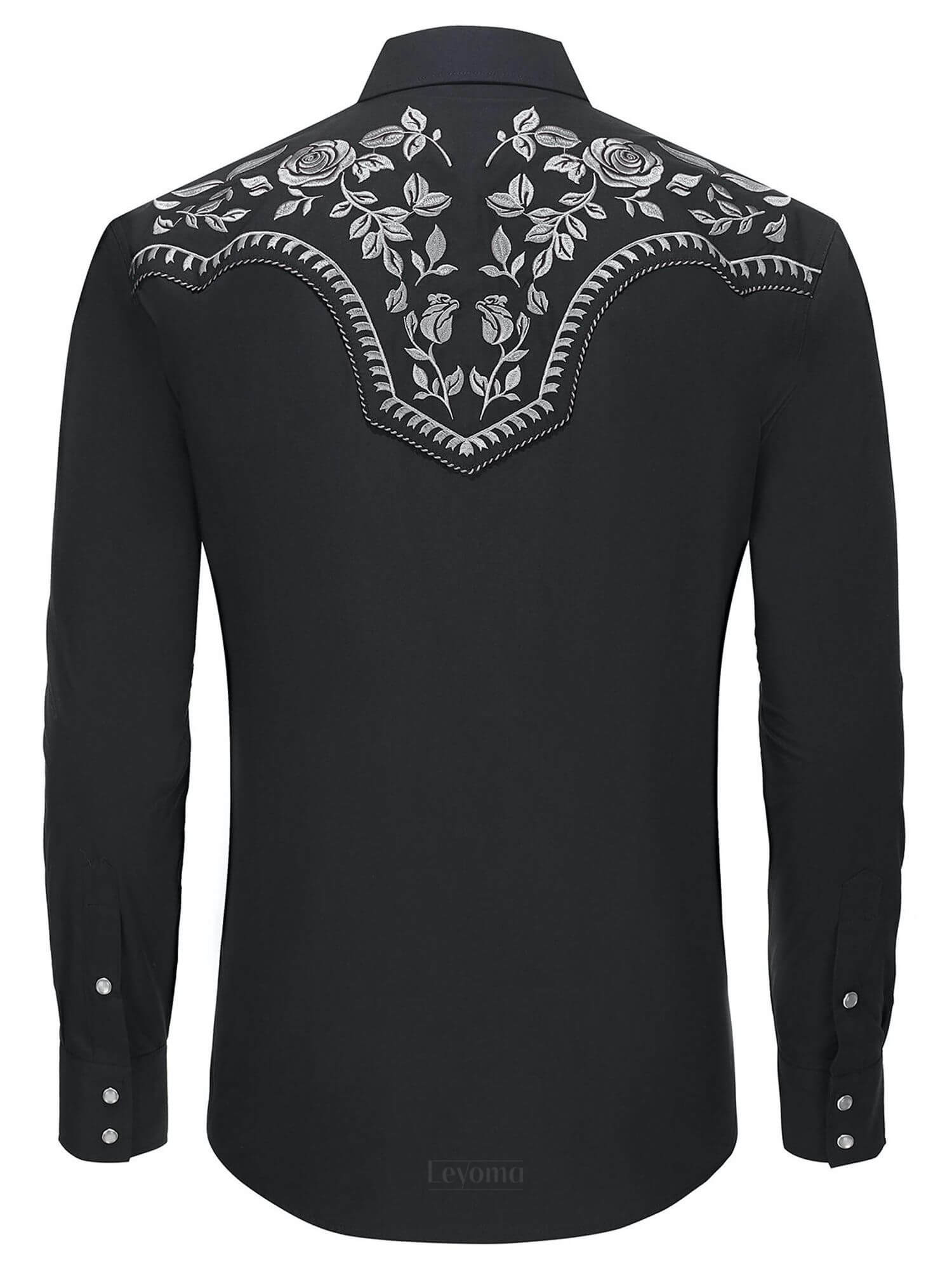 Prairie Wind Men's Embroidered Western Pearl Snap Shirt