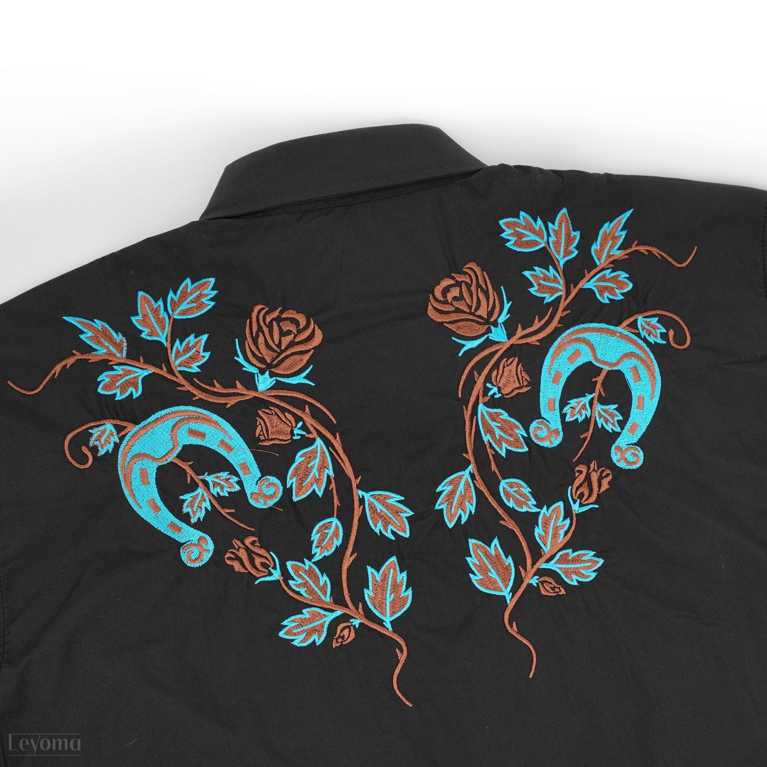Autumn Wind Men's Embroidered Western Pearl Snap Shirt
