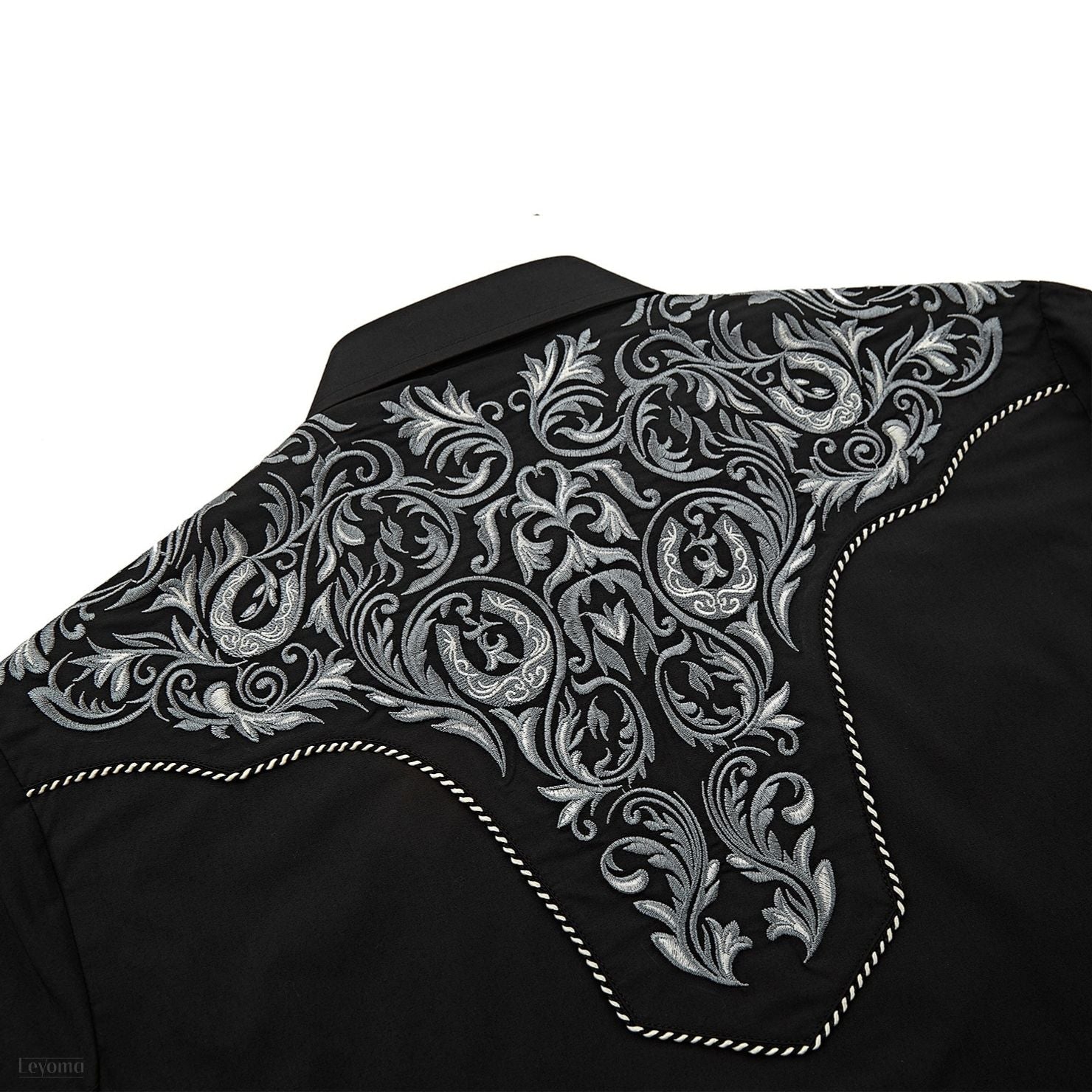 Black Hills Men's Embroidered Western Pearl Snap Shirt