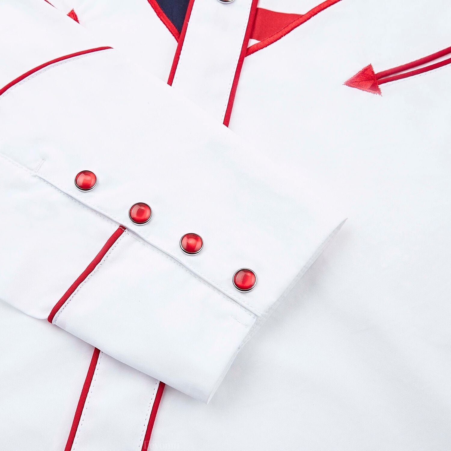 Stars & Stripes White Men's Embroidered Western Pearl Snap Shirt