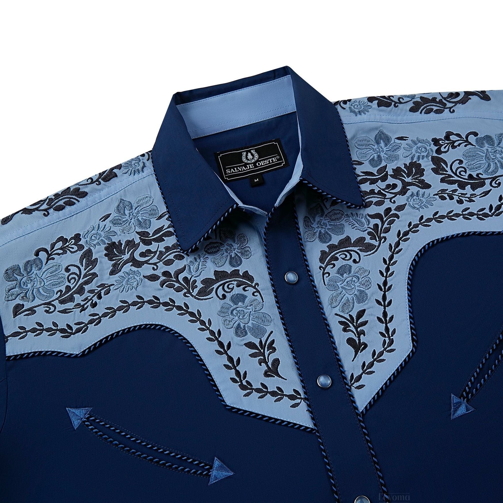 North Star Men's Embroidered Western Pearl Snap Shirt